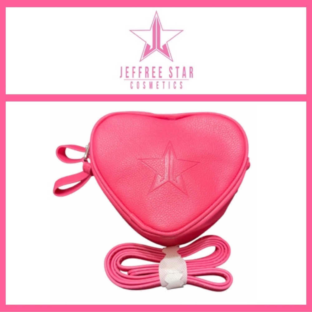 Jeffree Star Heart Crossbody Bag - Hot Pink